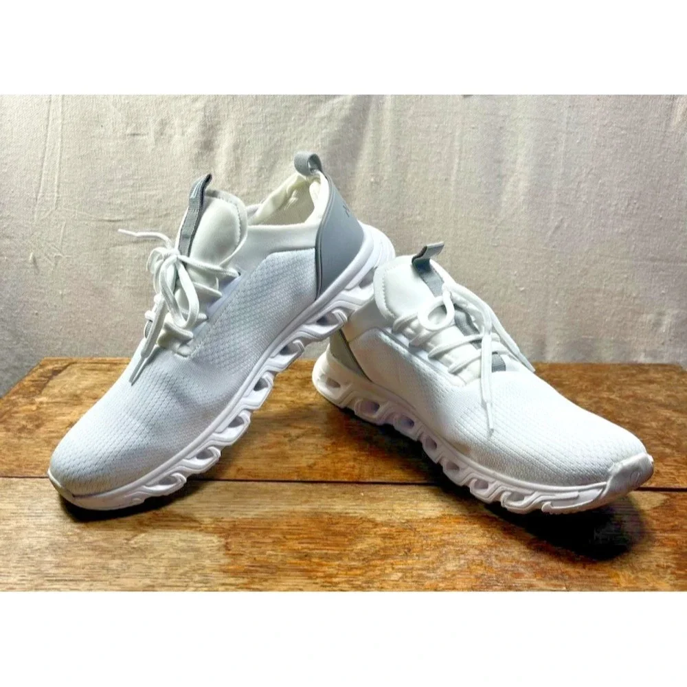 Nautica Chiatica Athletic Casual Sneakers, White & Gray, Women's 8.5